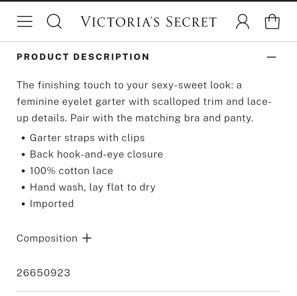 NO LONGER AVAILNIP Victoria's Secret White Eyelet Garter Skirt Size Medium/Large - Picture 4 of 7